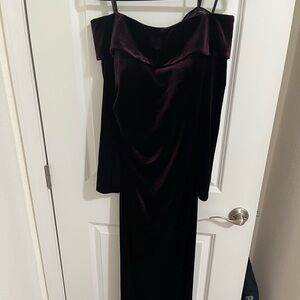 Xscape Deep Purple Velvet Dress